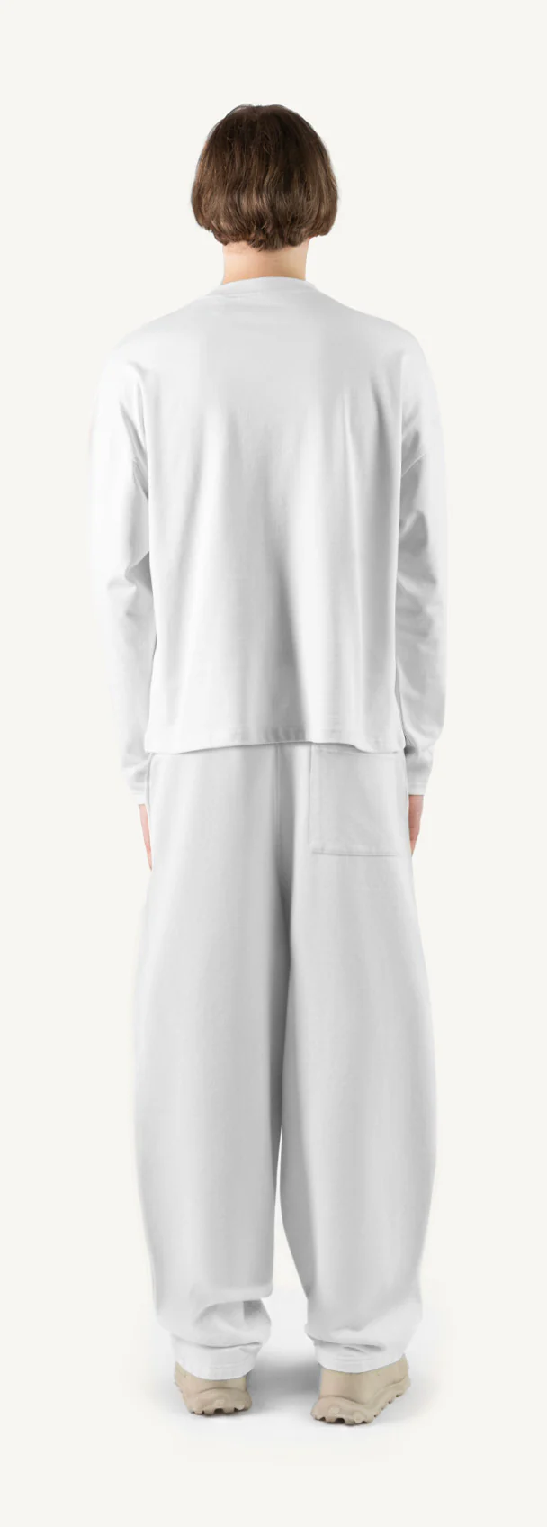 White Oversized Boxy LS Tee. - Image 6