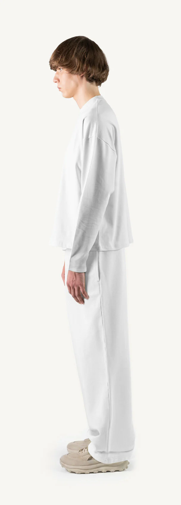 White Oversized Boxy LS Tee. - Image 8