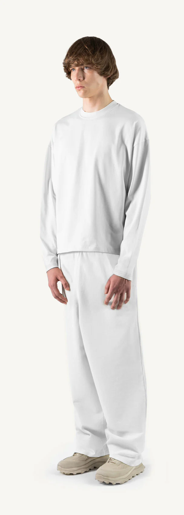 White Oversized Boxy LS Tee. - Image 9