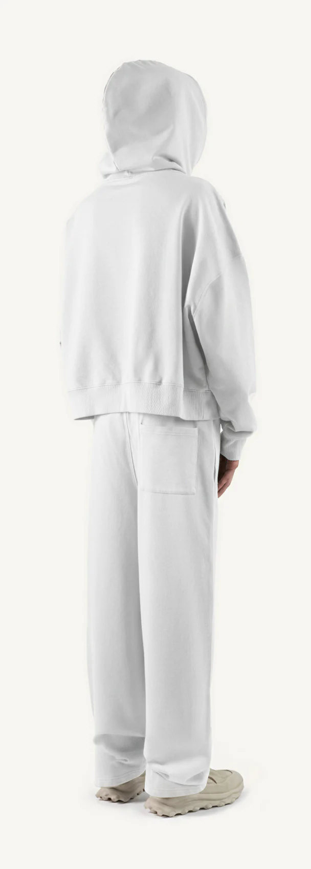 White Straight-Leg Baggy Sweatpants. - Image 5