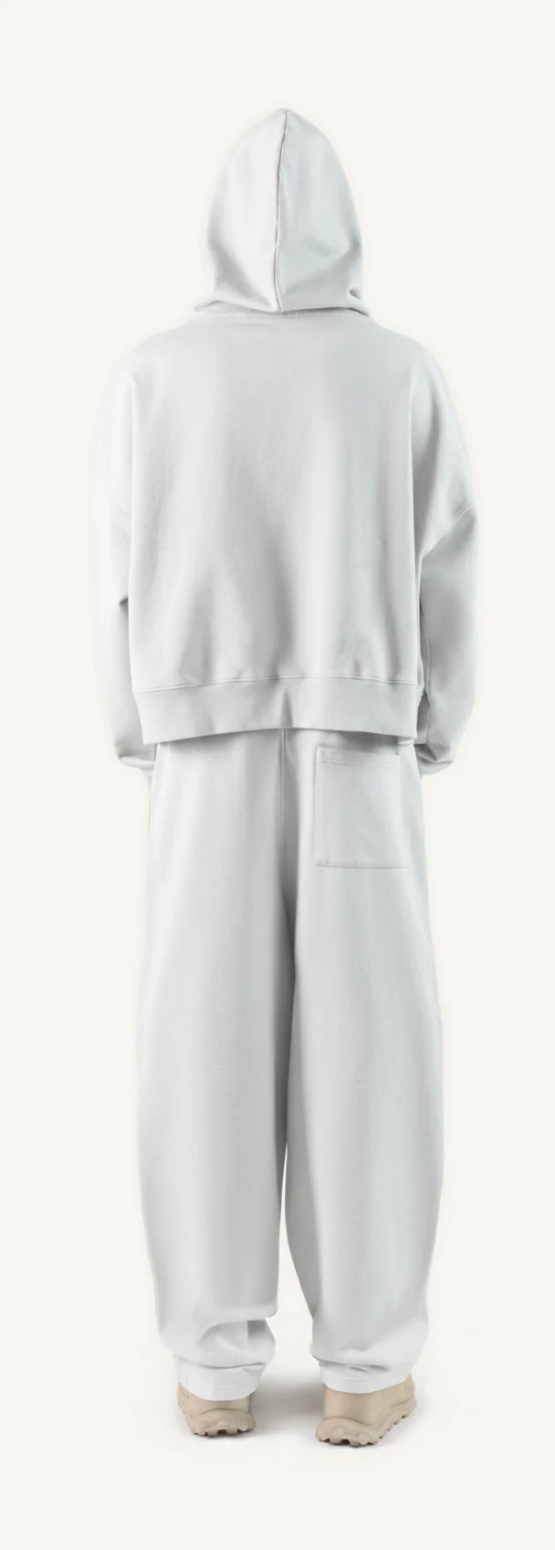 White Straight-Leg Baggy Sweatpants. - Image 6