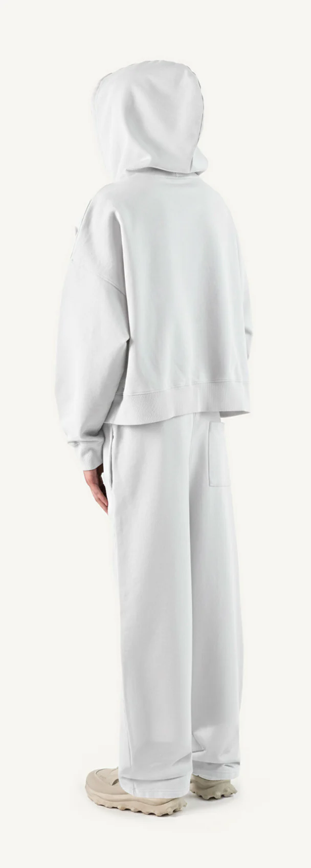 White Straight-Leg Baggy Sweatpants. - Image 7