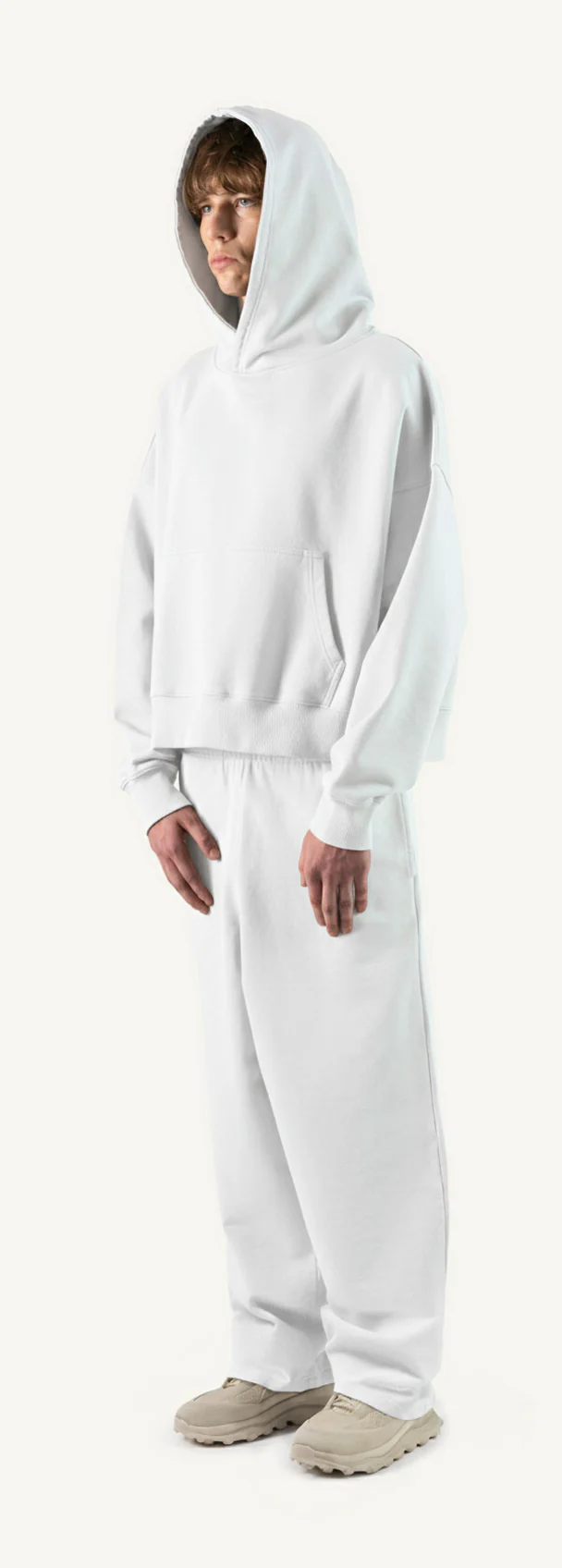 White Straight-Leg Baggy Sweatpants. - Image 9