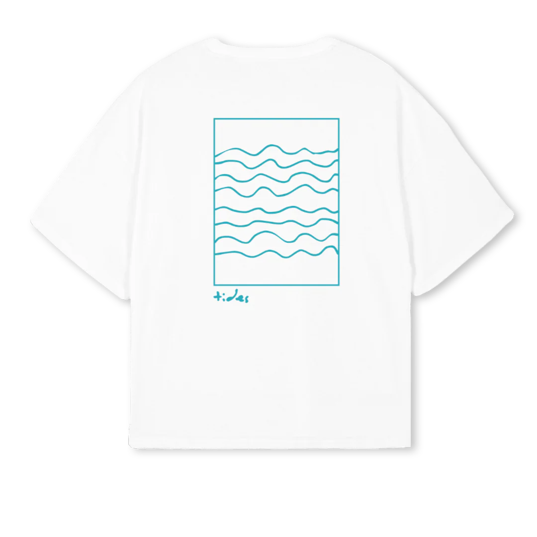 WHITEANDBLUE White Oversized Boxy Tee. - Image 2