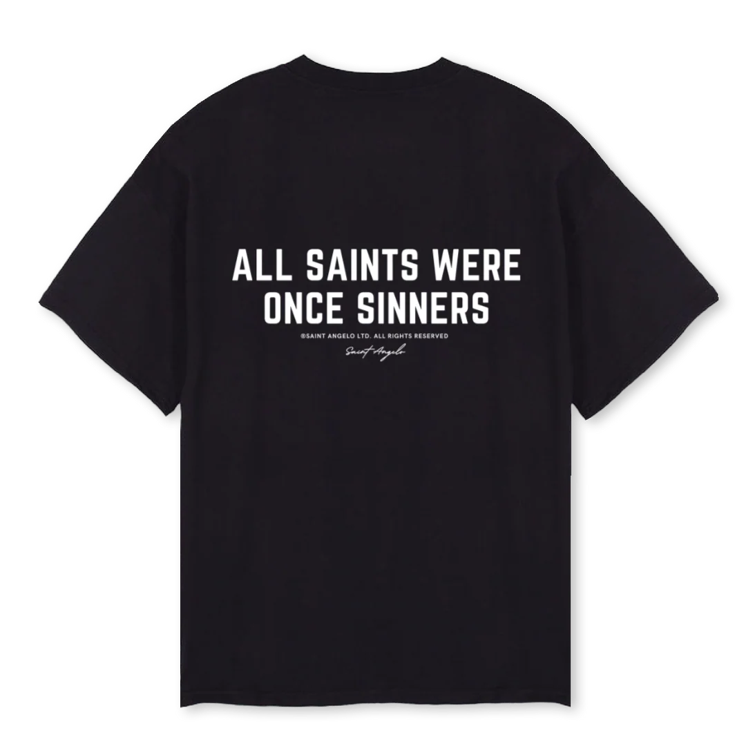 WHITEASWOS  Black Oversized Tee. - Image 2
