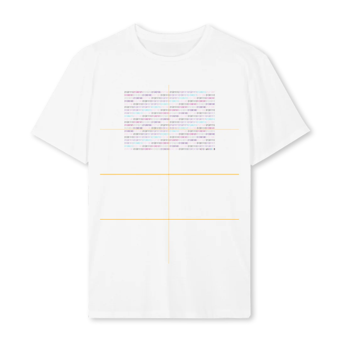 WHITEBINARYTSHIRTY White Regular Tee.