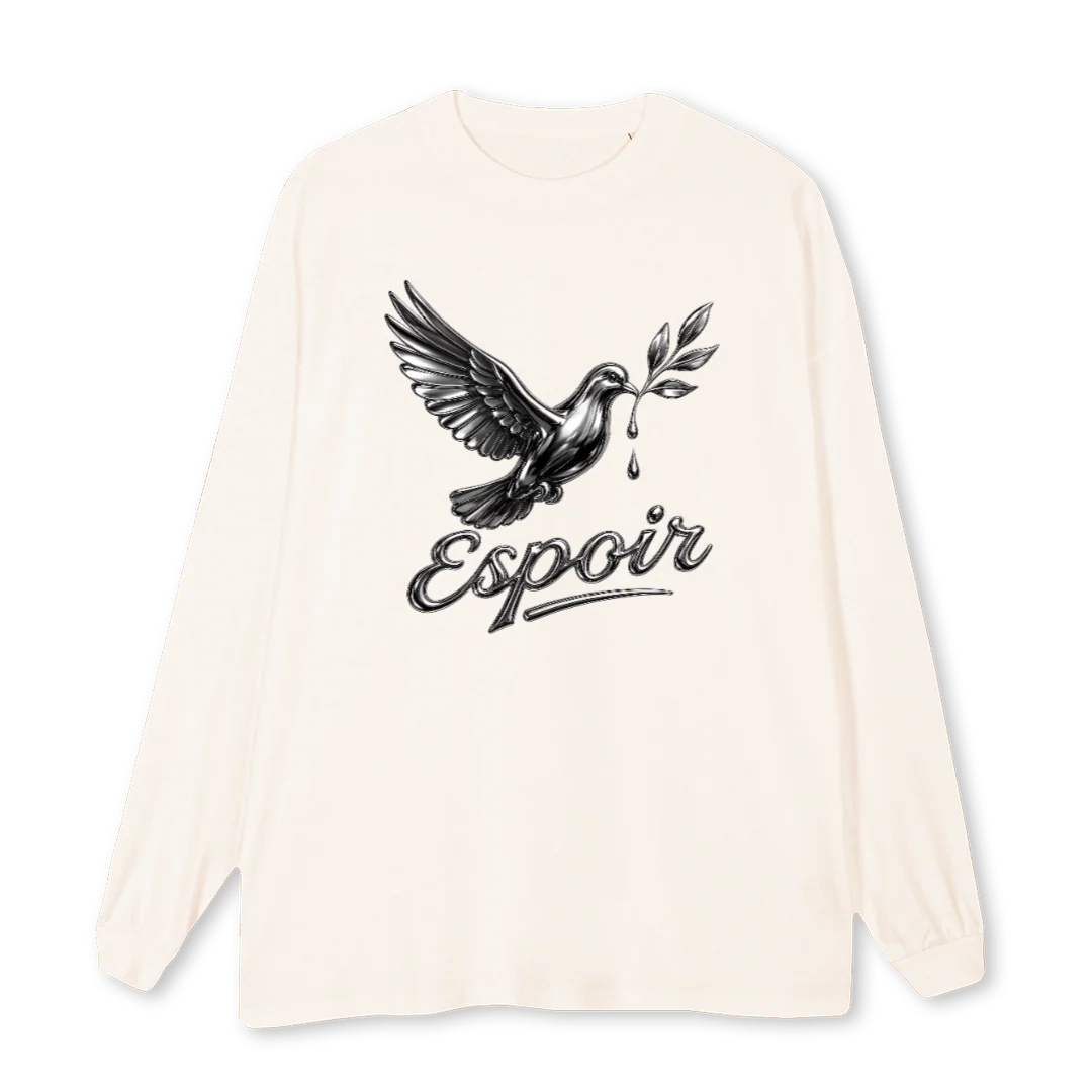 WHITECHROME Vintage White Oversized LS Tee.