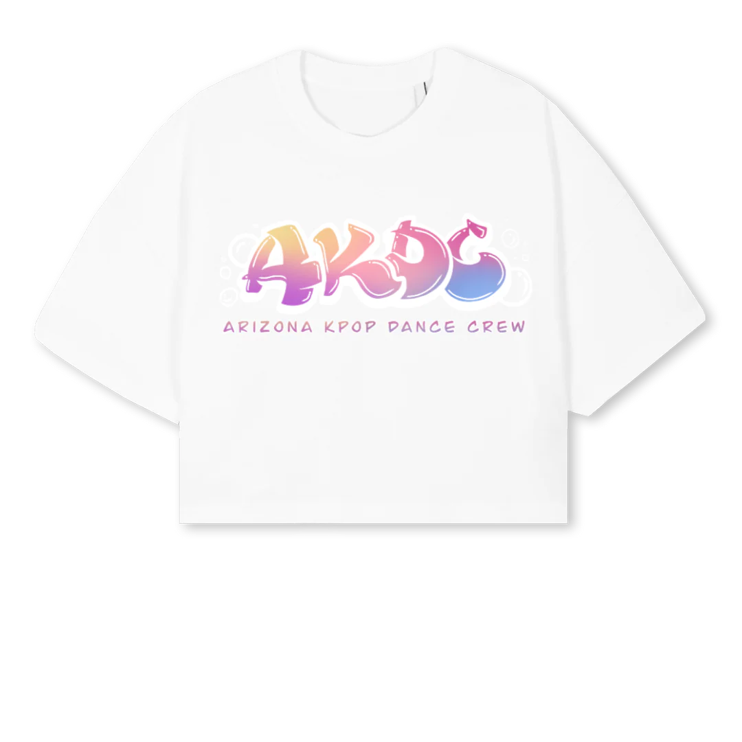 WHITECROPTOP White Cropped Oversized Tee.