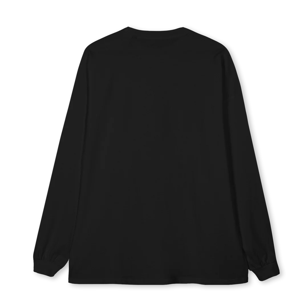 WHITEGOLDTEE Black Oversized LS Tee. - Image 2