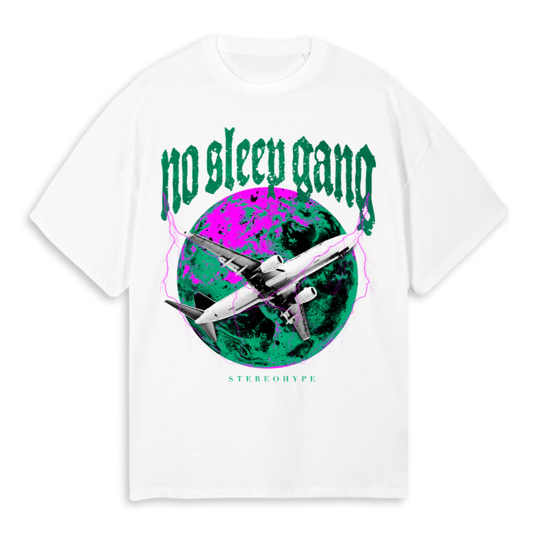 WHITEGREENPINK White Oversized Tee.