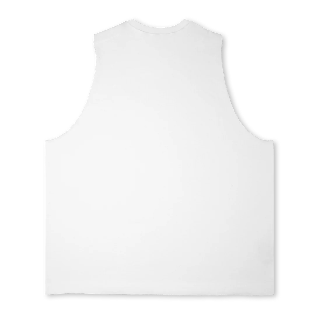 WHITEGREENSISTANK Bright white Oversized Vest. - Image 2