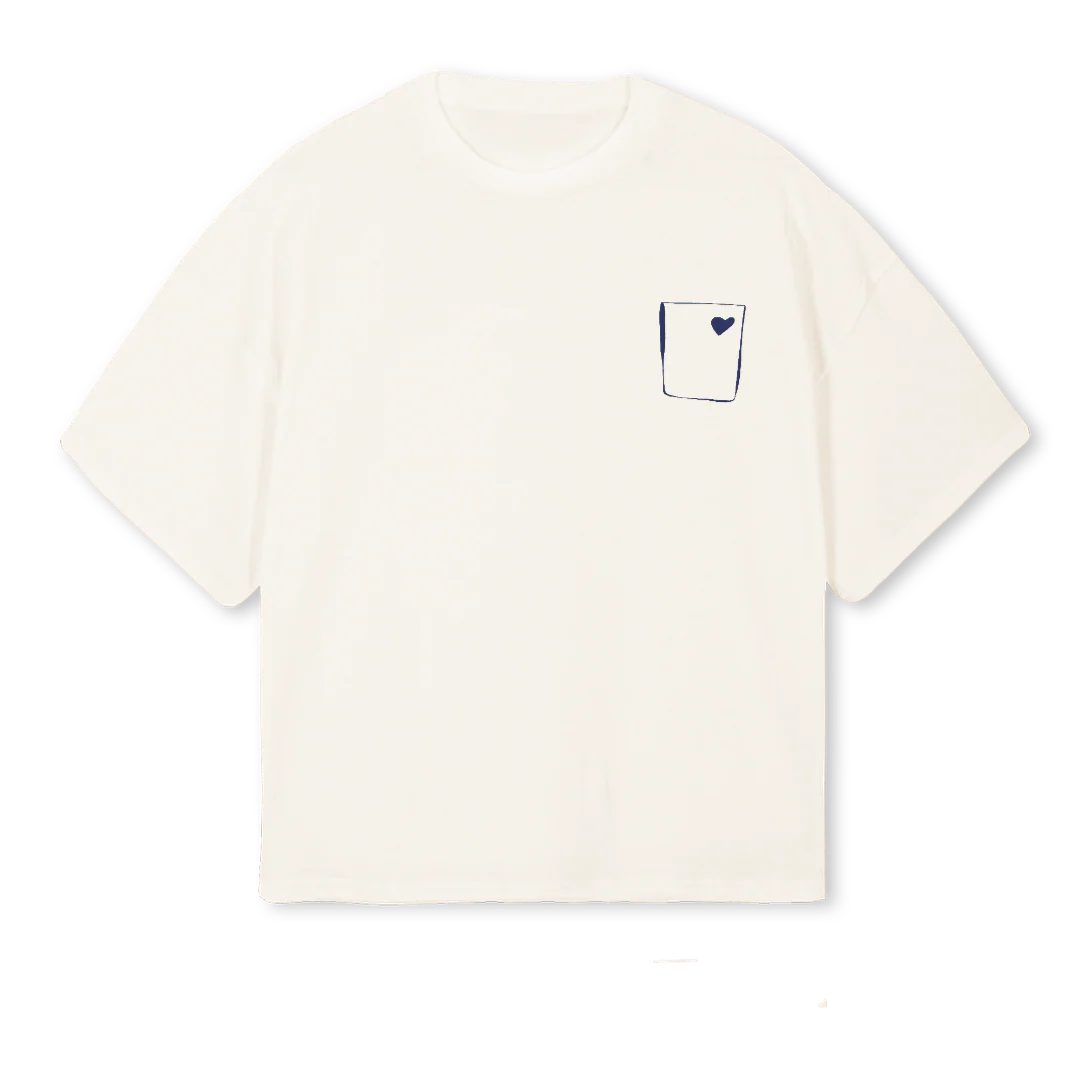 WHITESAMPLE Vintage White Oversized Boxy Tee.