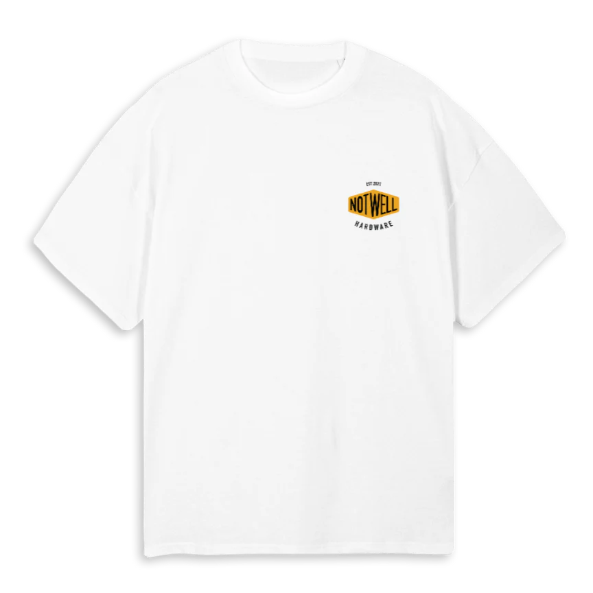 WHITETEEDIY White Oversized Tee.