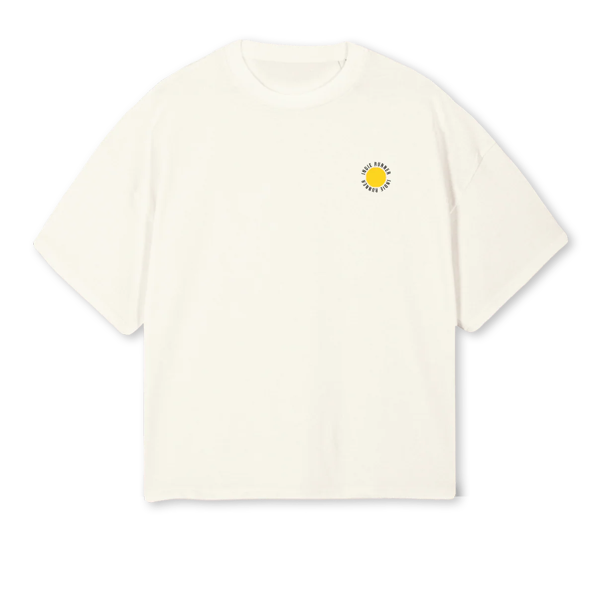 WHITETEST Cream Oversized Boxy Tee.