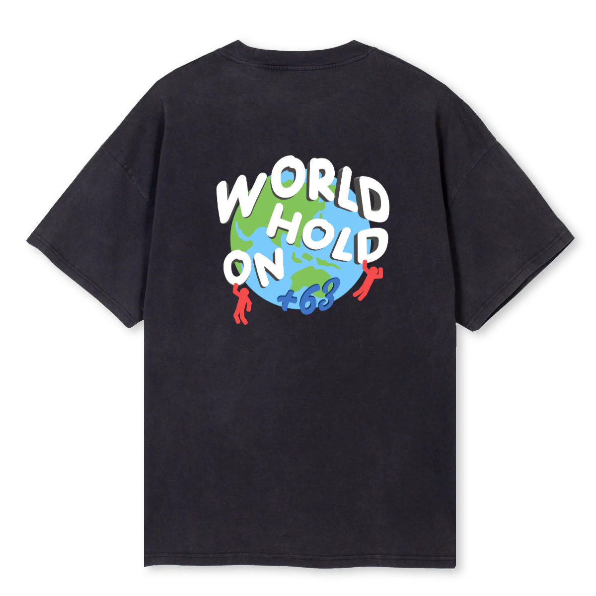 WHOTS Vintage Black Oversized Tee. - Image 2