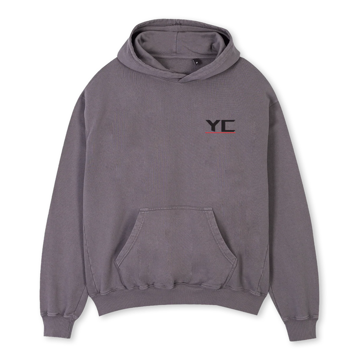 WHYCHAOSGRAU Pigment Grey Oversized Hoodie.