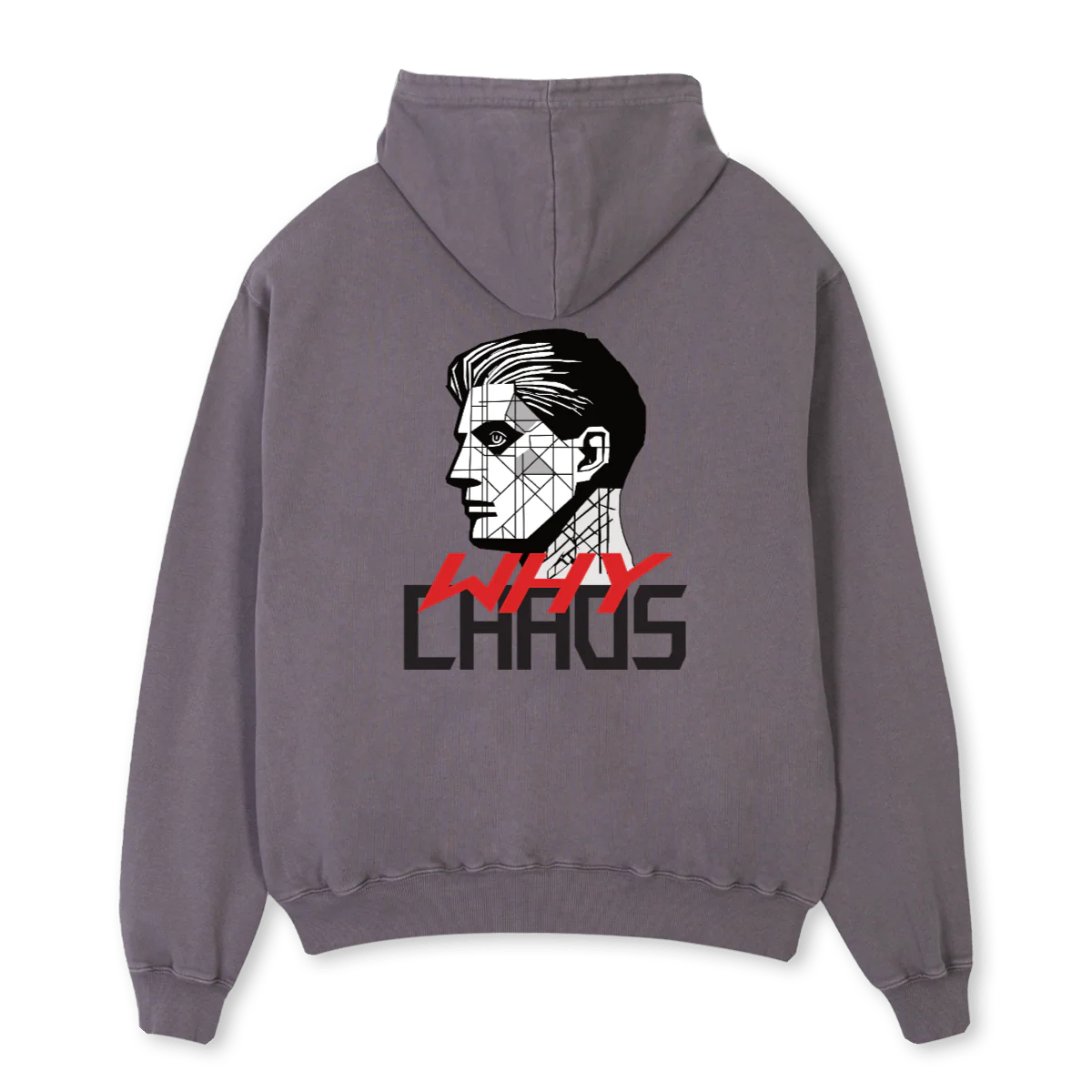 WHYCHAOSGRAU Pigment Grey Oversized Hoodie. - Image 2