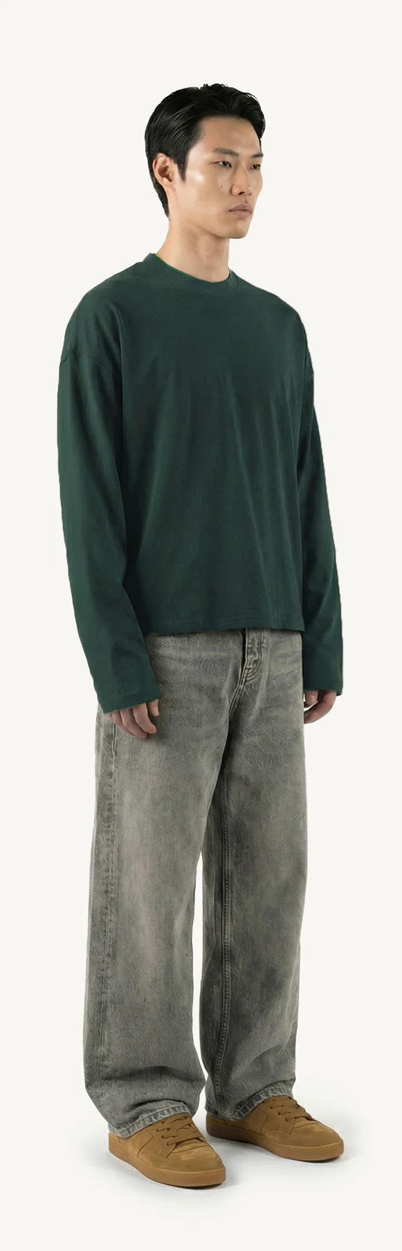 Wild Green Oversized Boxy LS Tee. - Image 3