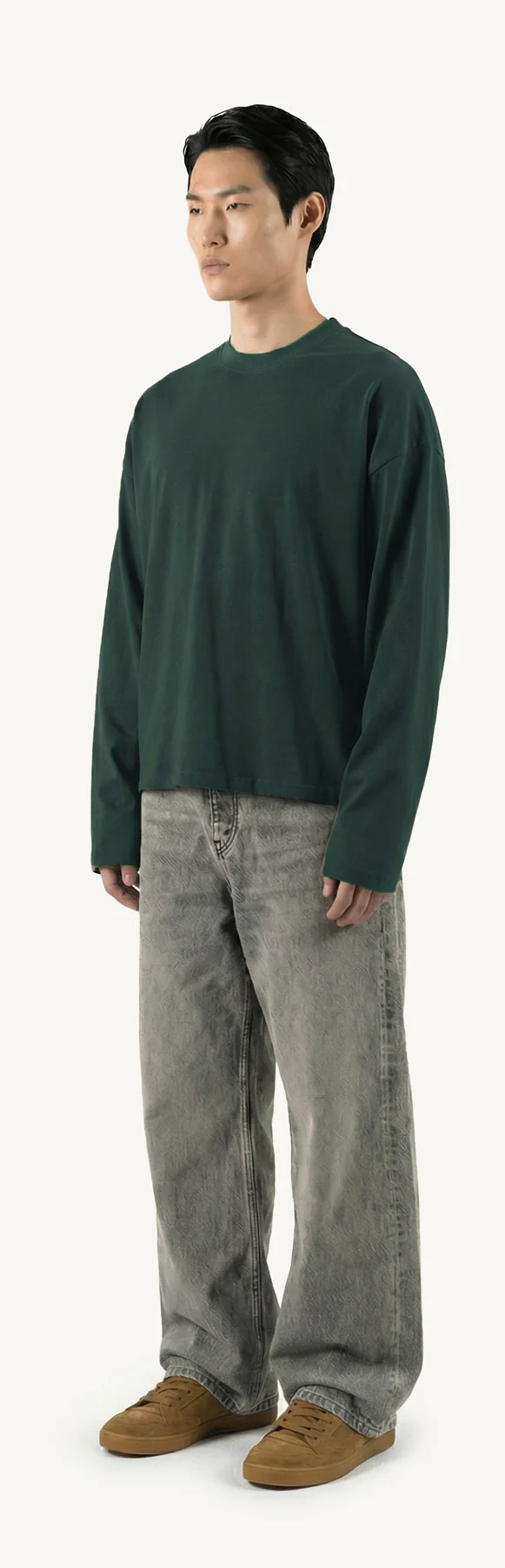 Wild Green Oversized Boxy LS Tee. - Image 9
