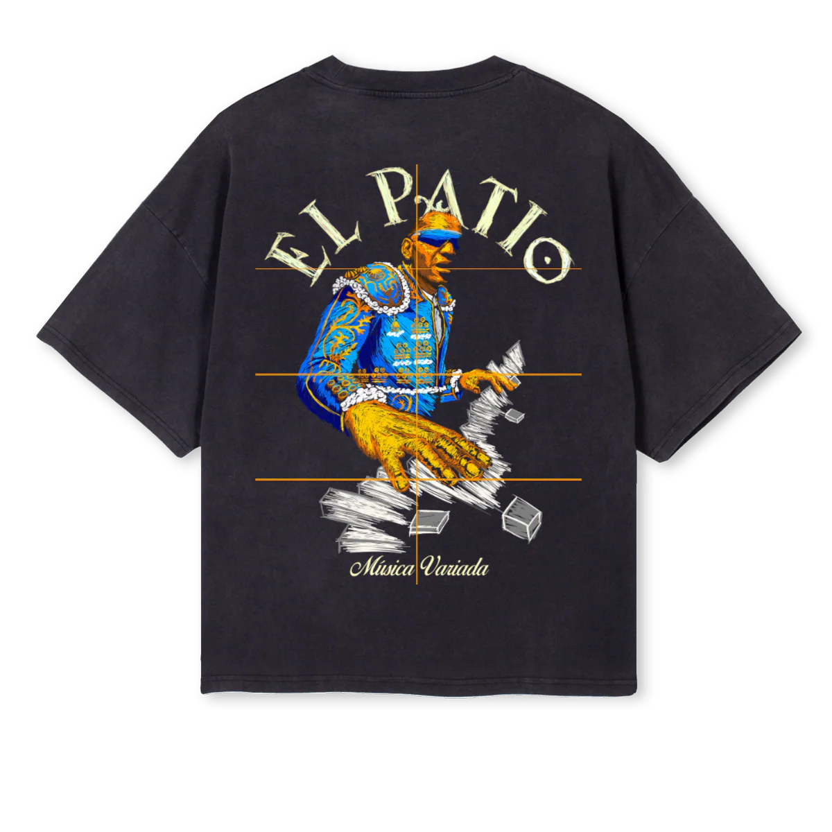 WILLPAINTNEWTEE Vintage Black Oversized Boxy Tee. - Image 2