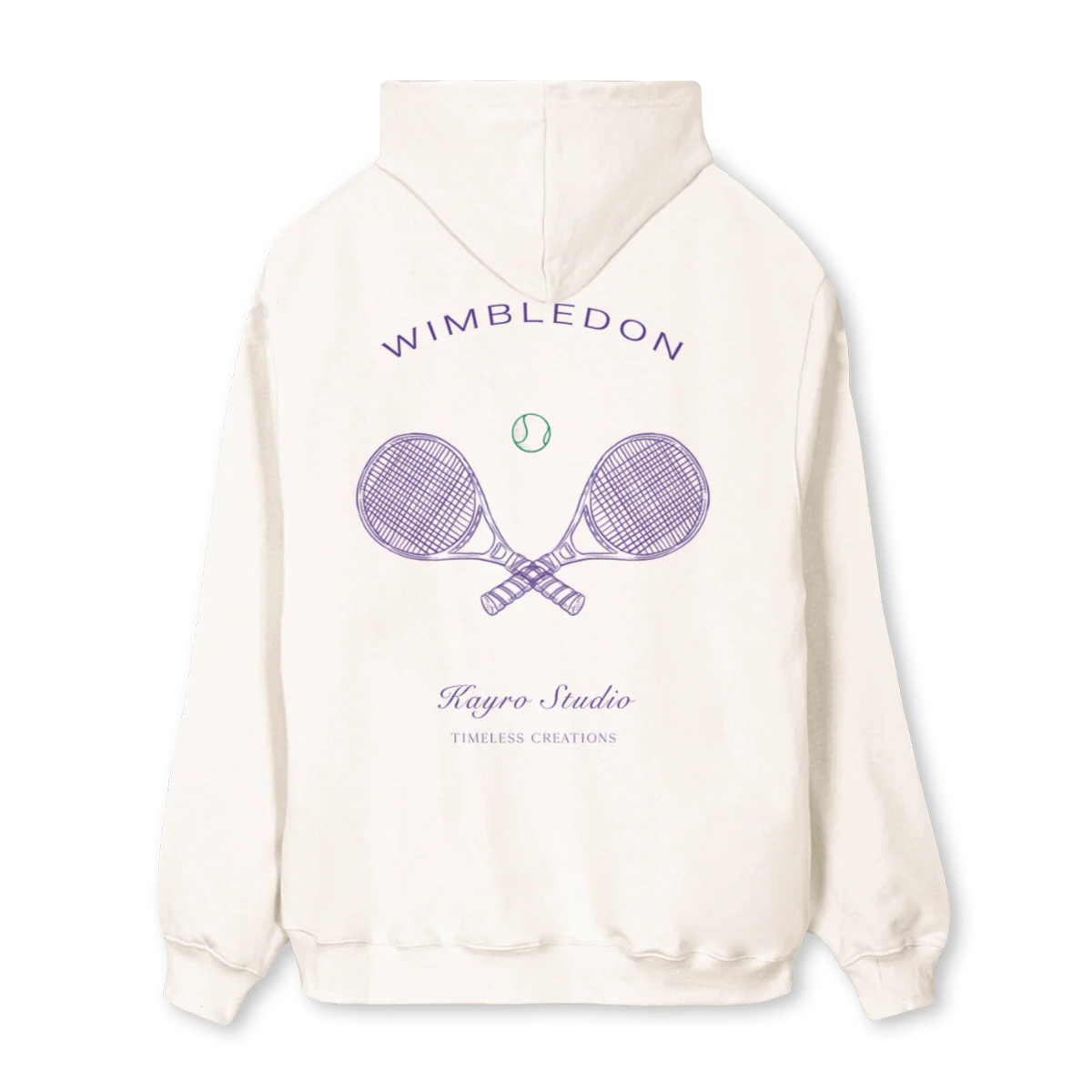 WIMBLEDONFINALFINAL Vintage White Regular Hoodie. - Image 2