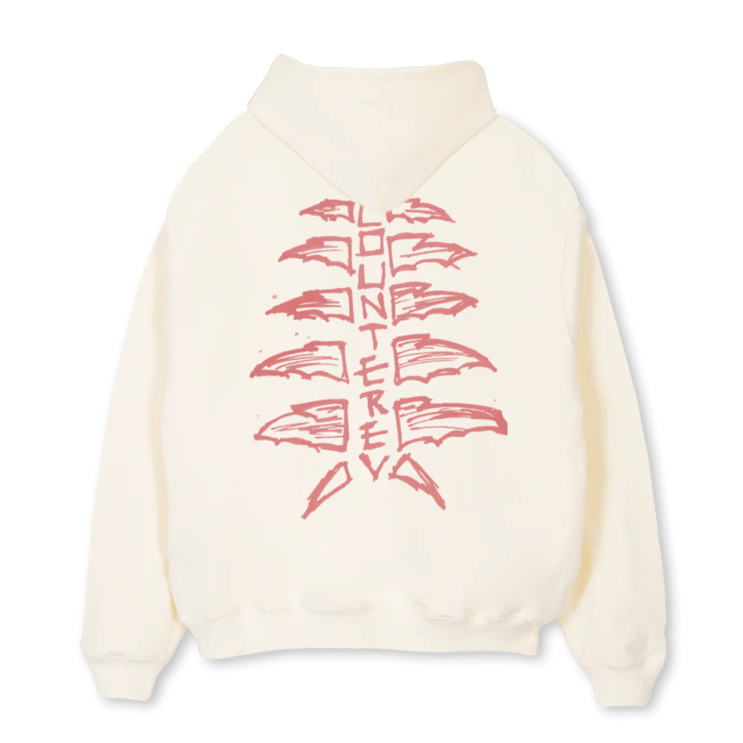 WINGS H RED Cream Oversized Hoodie. - Image 2