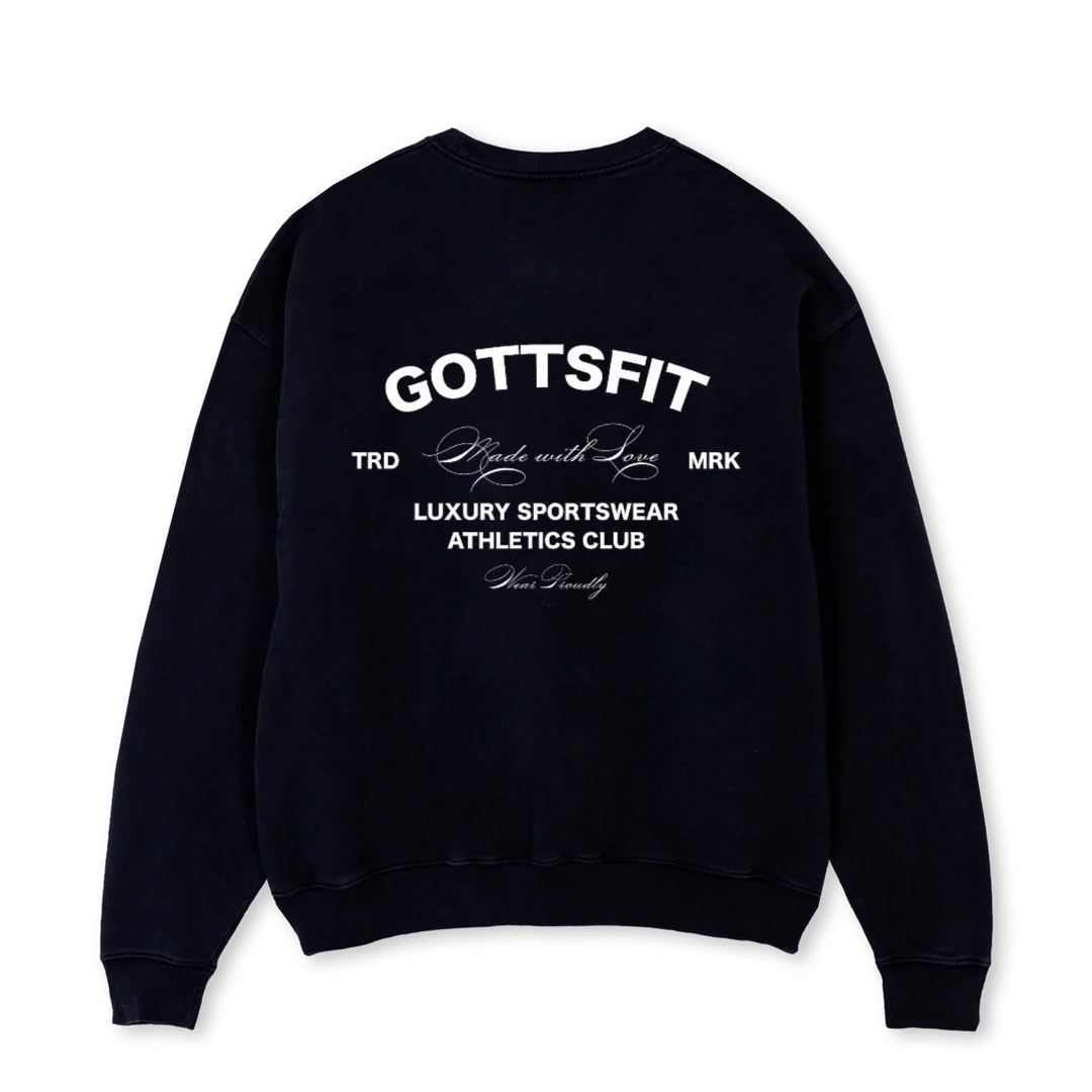WINTER Black Oversized Crewneck Sweater. - Image 2