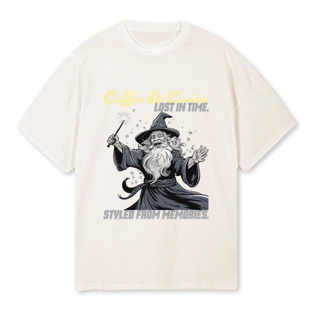 WIZARDONE Vintage White Oversized Tee.
