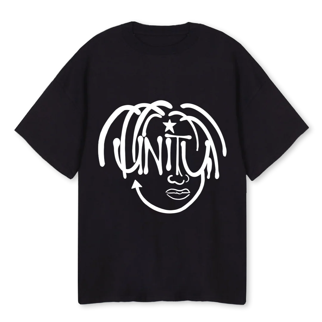 WIZE OUTLAW UNITY Black Oversized Tee.