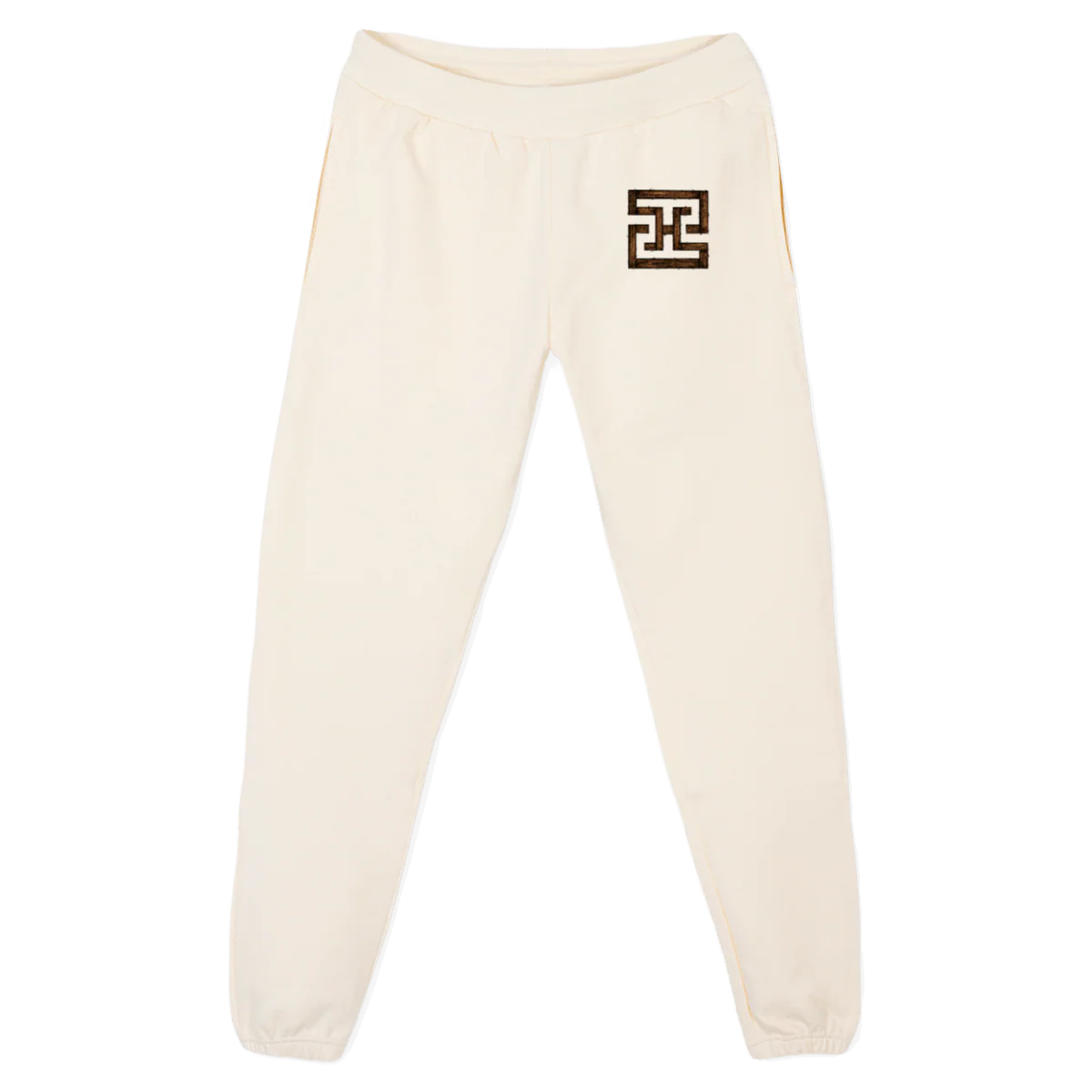 WOOD Cream Relaxed Sweatpants.