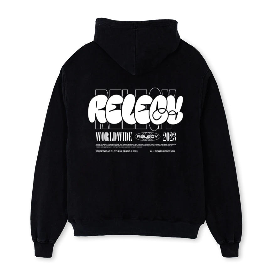 WORDWIDE 2 OSHW Black Oversized Hoodie. - Image 2
