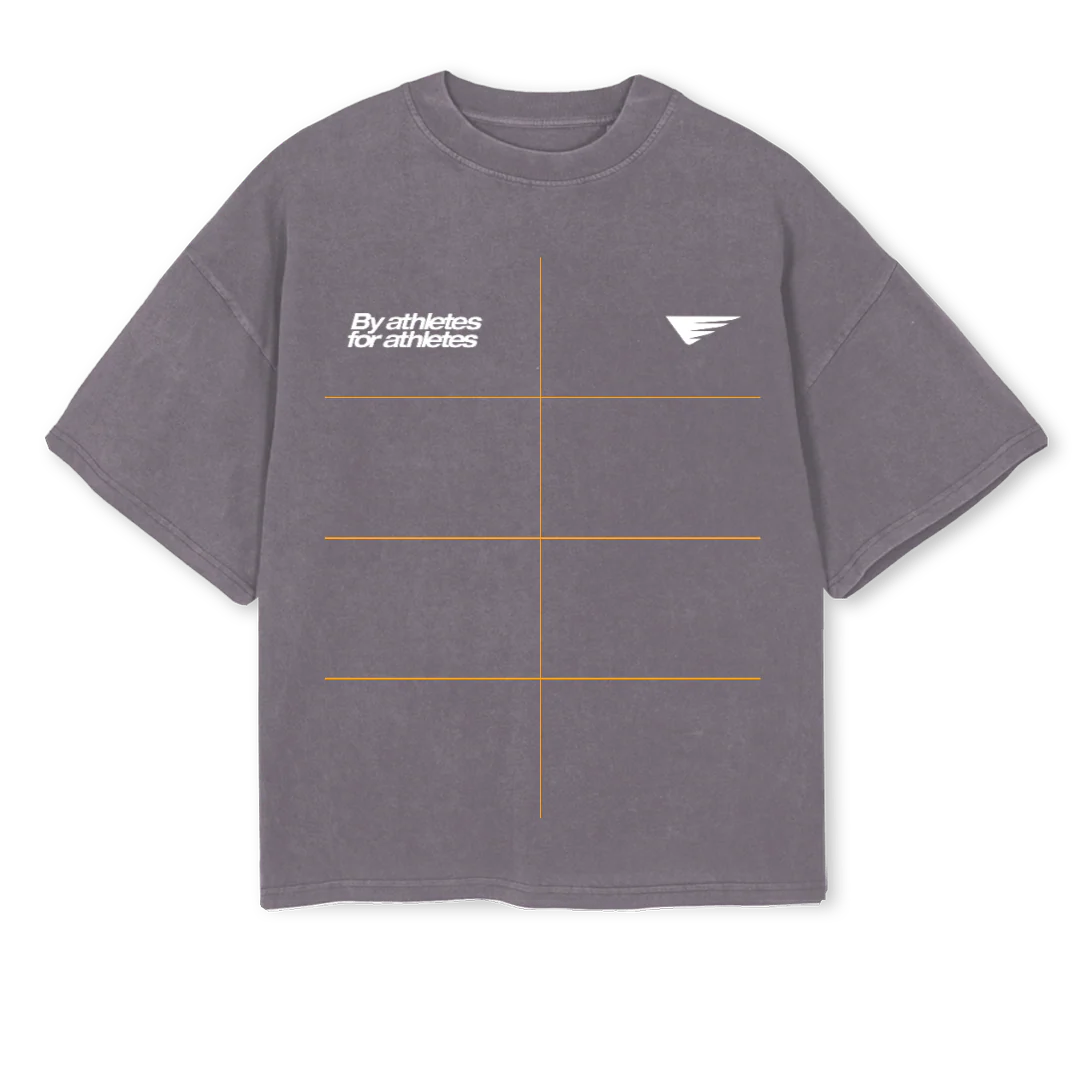 WORK IN SILENCE Pigment Grey Oversized Boxy Tee.