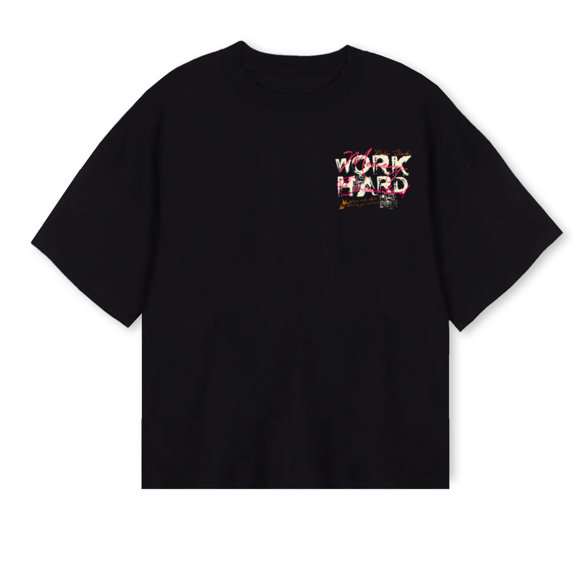 WORKHARD Black Oversized Boxy Tee.