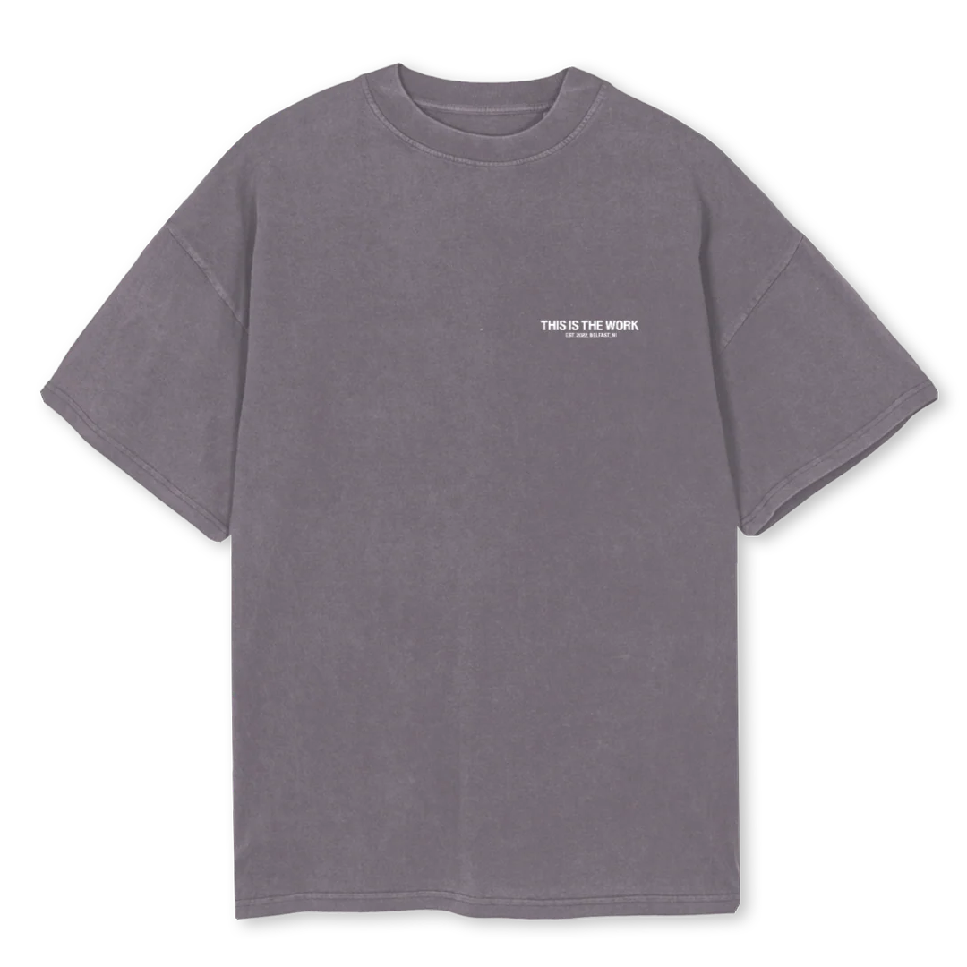 WORKJR Pigment Grey Oversized Tee.