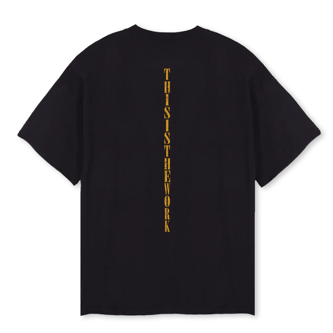 WORKSKULL Black Oversized Tee. - Image 2