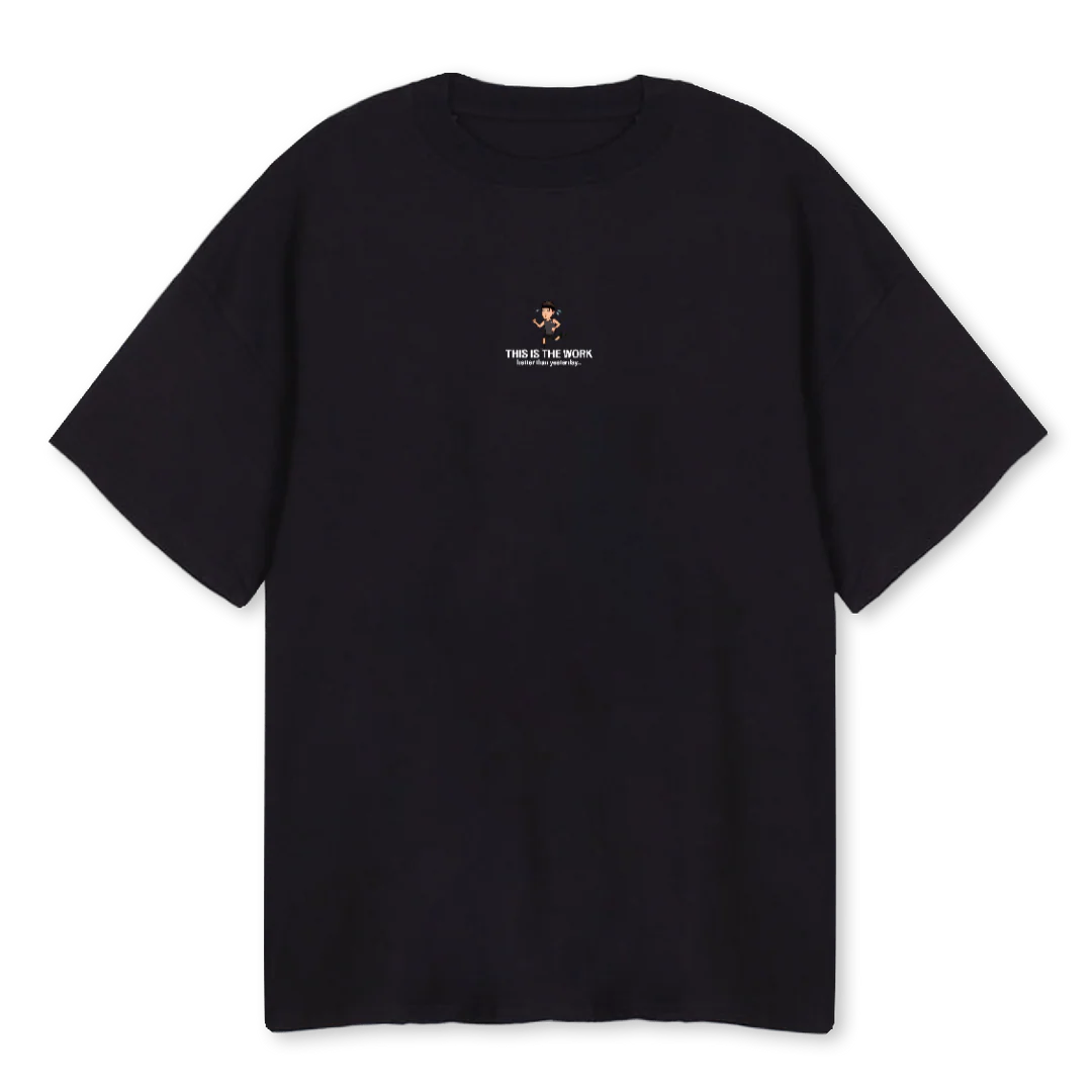 WORKWAYOV Black Oversized Tee.