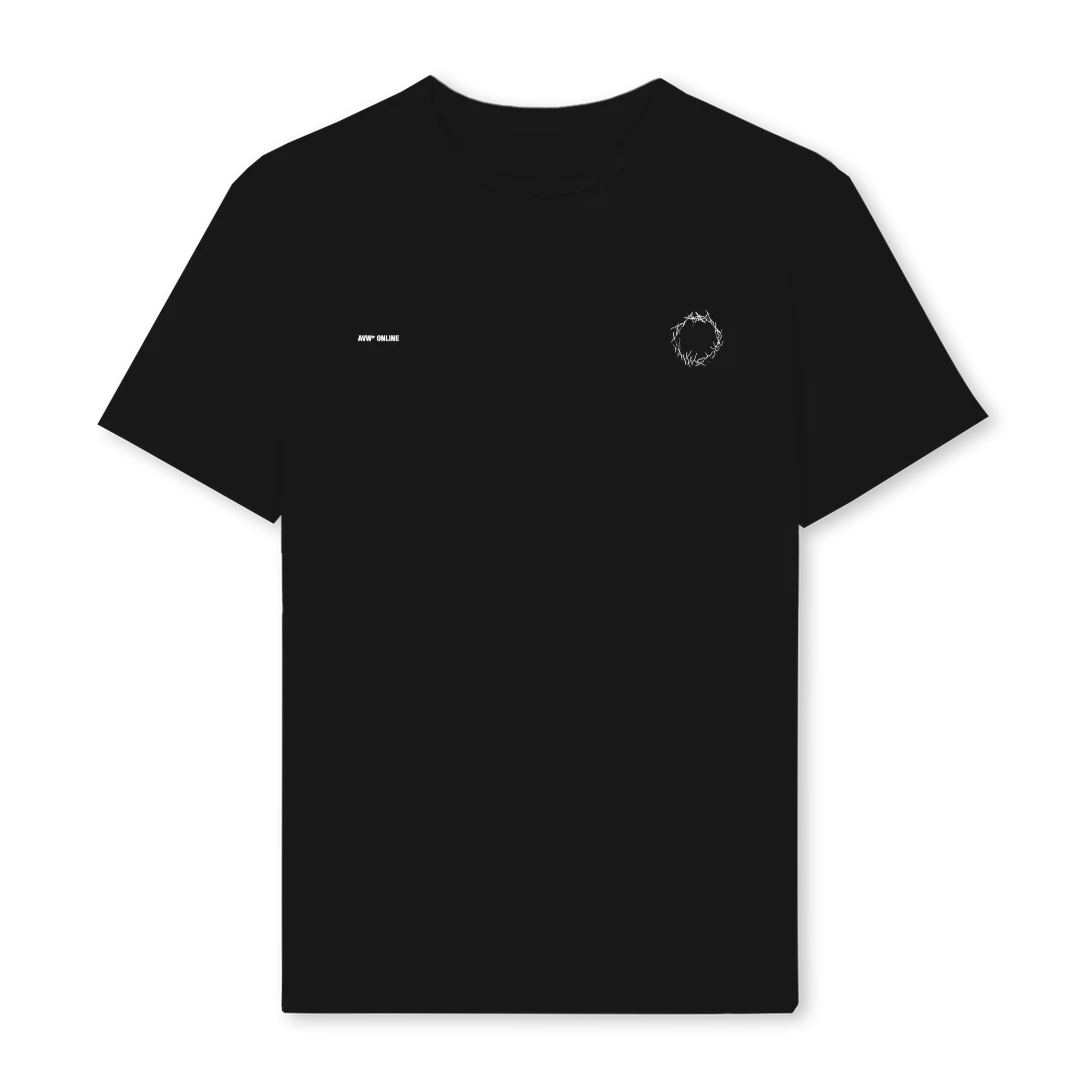 WREATHSAMPLEONE Black Regular Tee.
