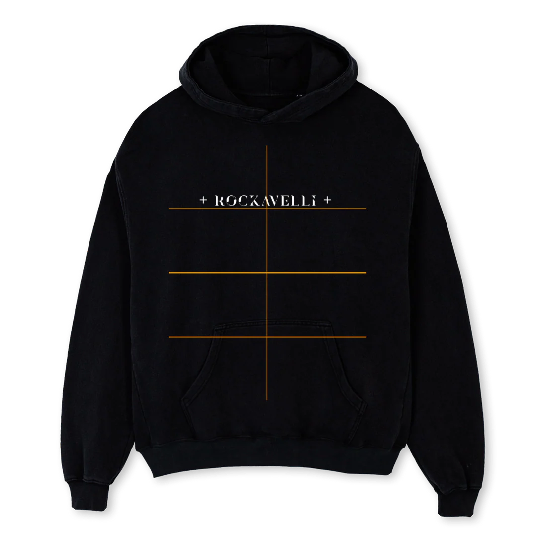 WRZONE Black Oversized Hoodie.