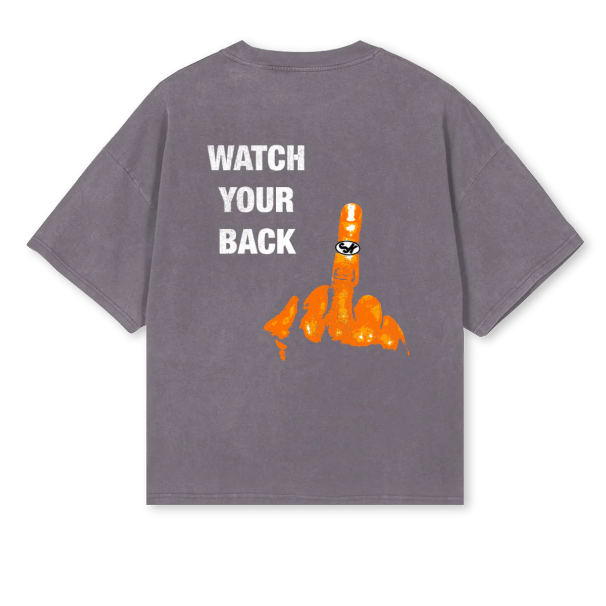 WYBTEE Pigment Grey Oversized Boxy Tee. - Image 2