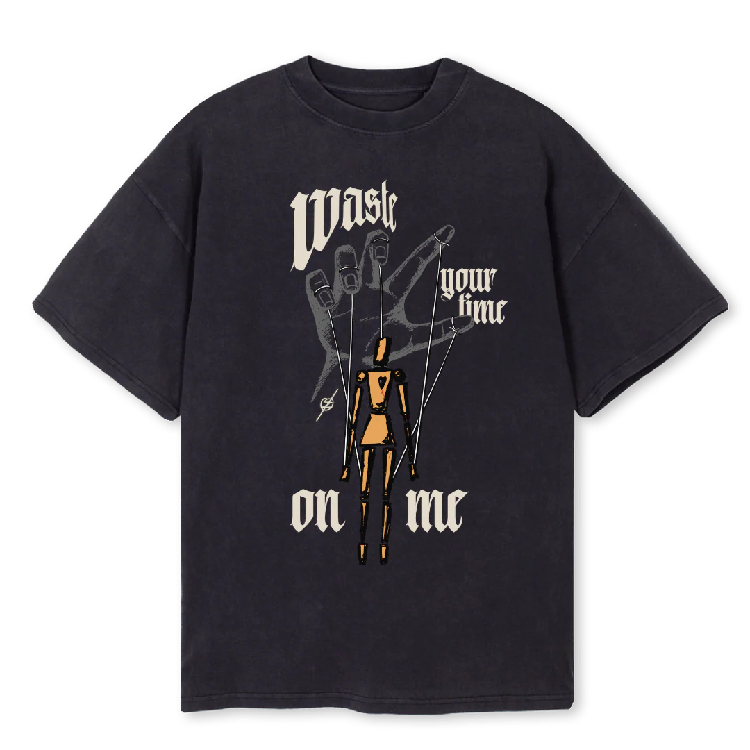 WYTBLACK Vintage Black Oversized Tee.