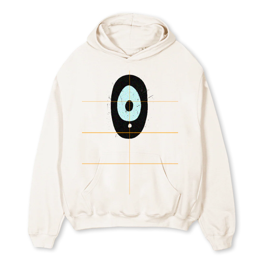 XD Vintage White Oversized Hoodie.