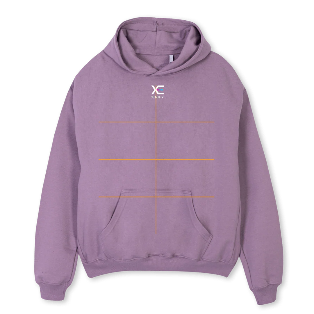 XEN H Purple Oversized Hoodie.