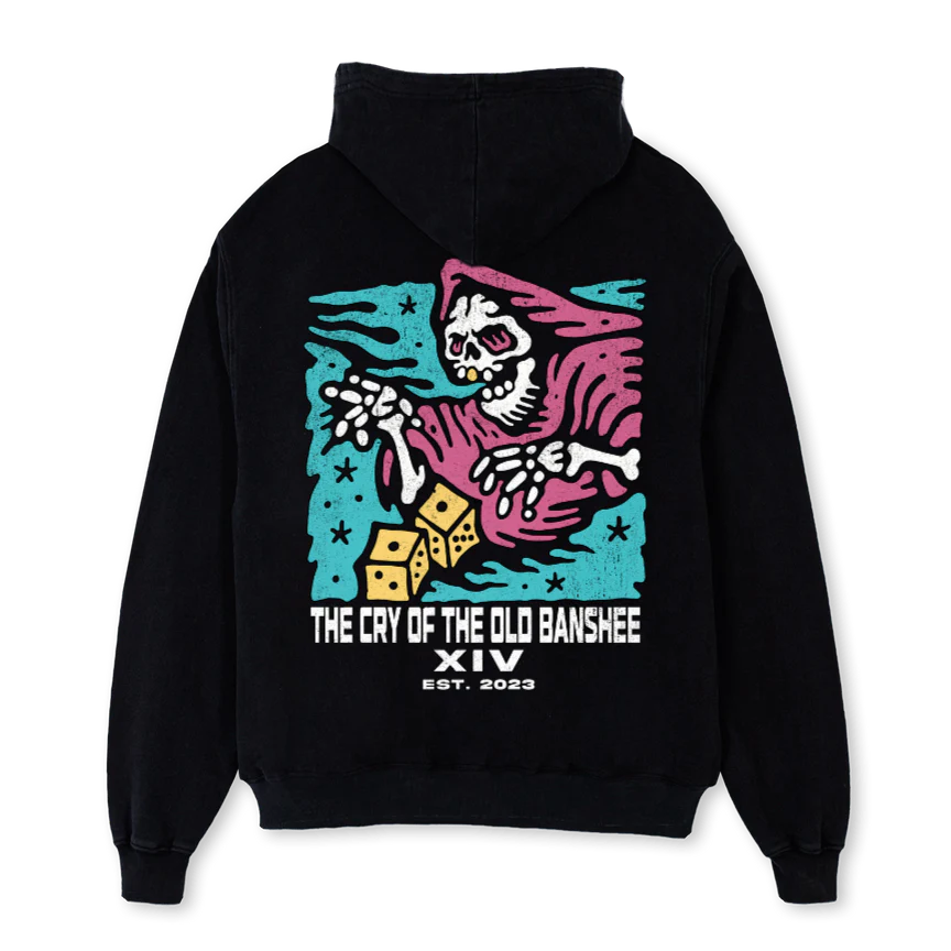 XIV BANSHEE Black Oversized Hoodie. - Image 2