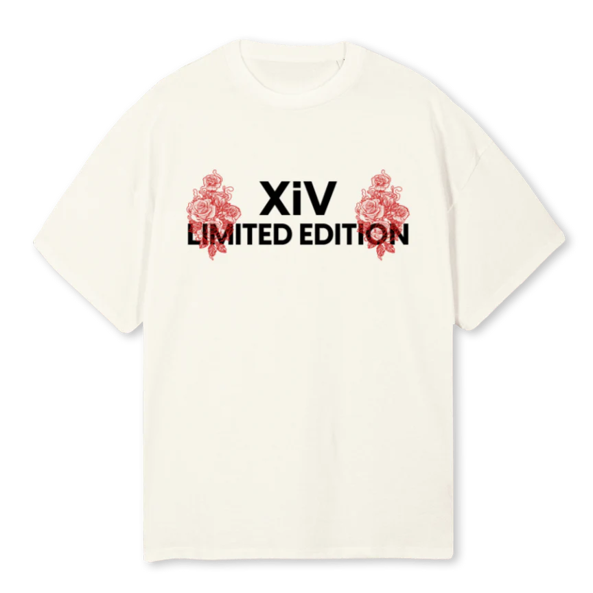 XIV LTD ED CREA Cream Oversized Tee.