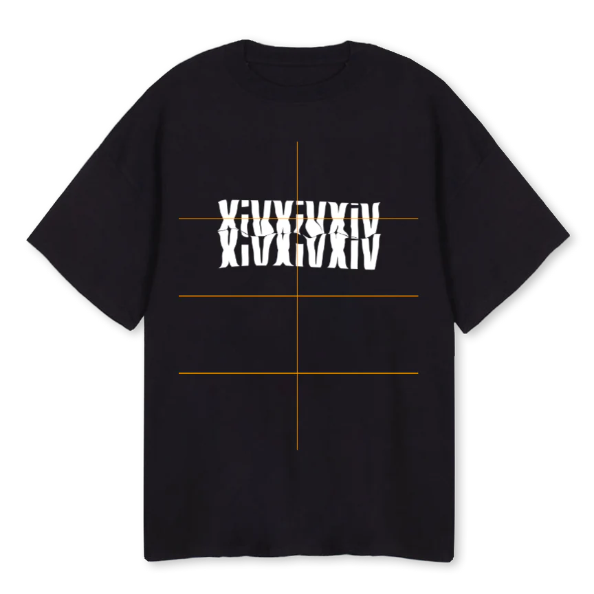 XIV SPIRAL BLAC Black Oversized Tee.