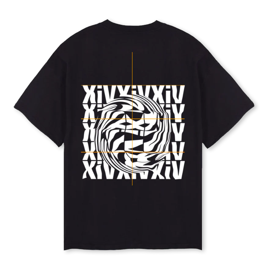 XIV SPIRAL BLAC Black Oversized Tee. - Image 2