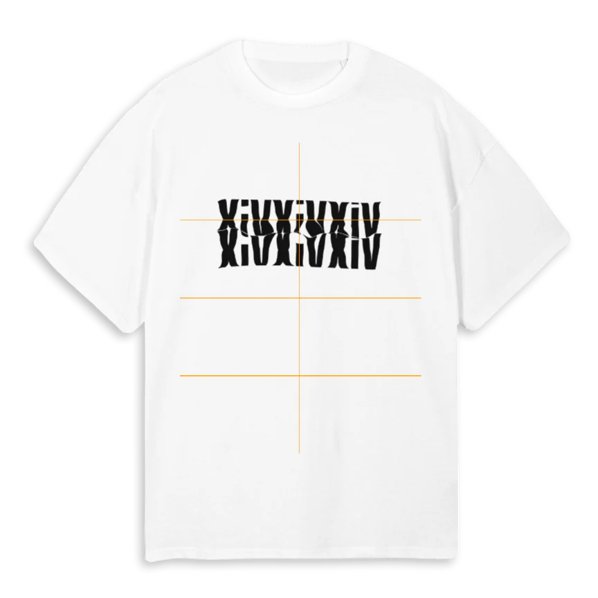XIVWHITE SPIRAL White Oversized Tee.