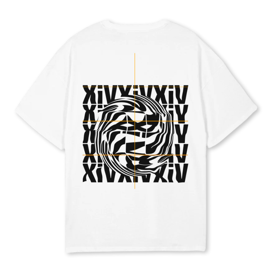 XIVWHITE SPIRAL White Oversized Tee. - Image 2