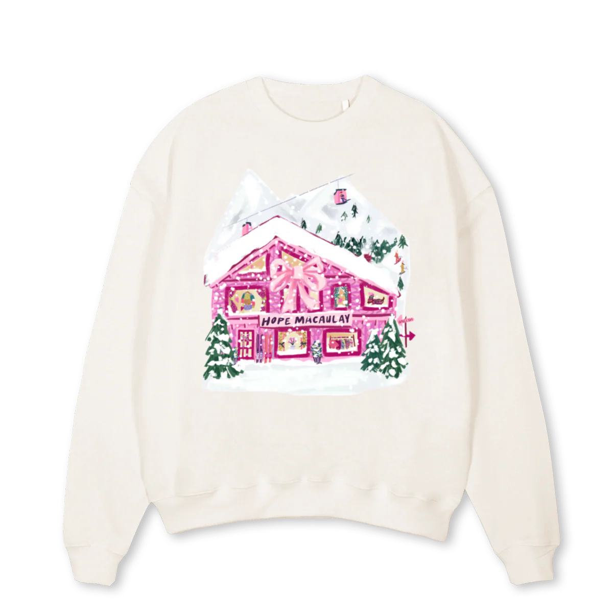 XMAS Vintage White Oversized Crewneck Sweater.