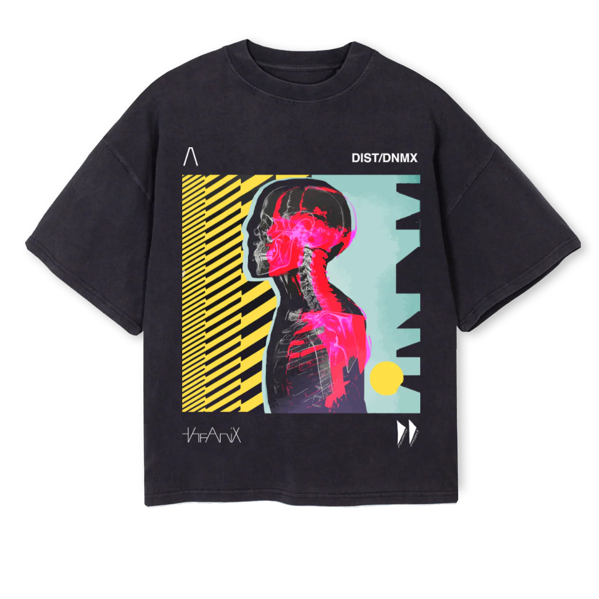 XRAY  Vintage Black Oversized Boxy Tee.